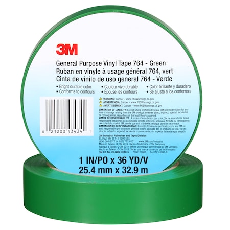 3M General Purpose Vinyl Tape 764, PK36 43434